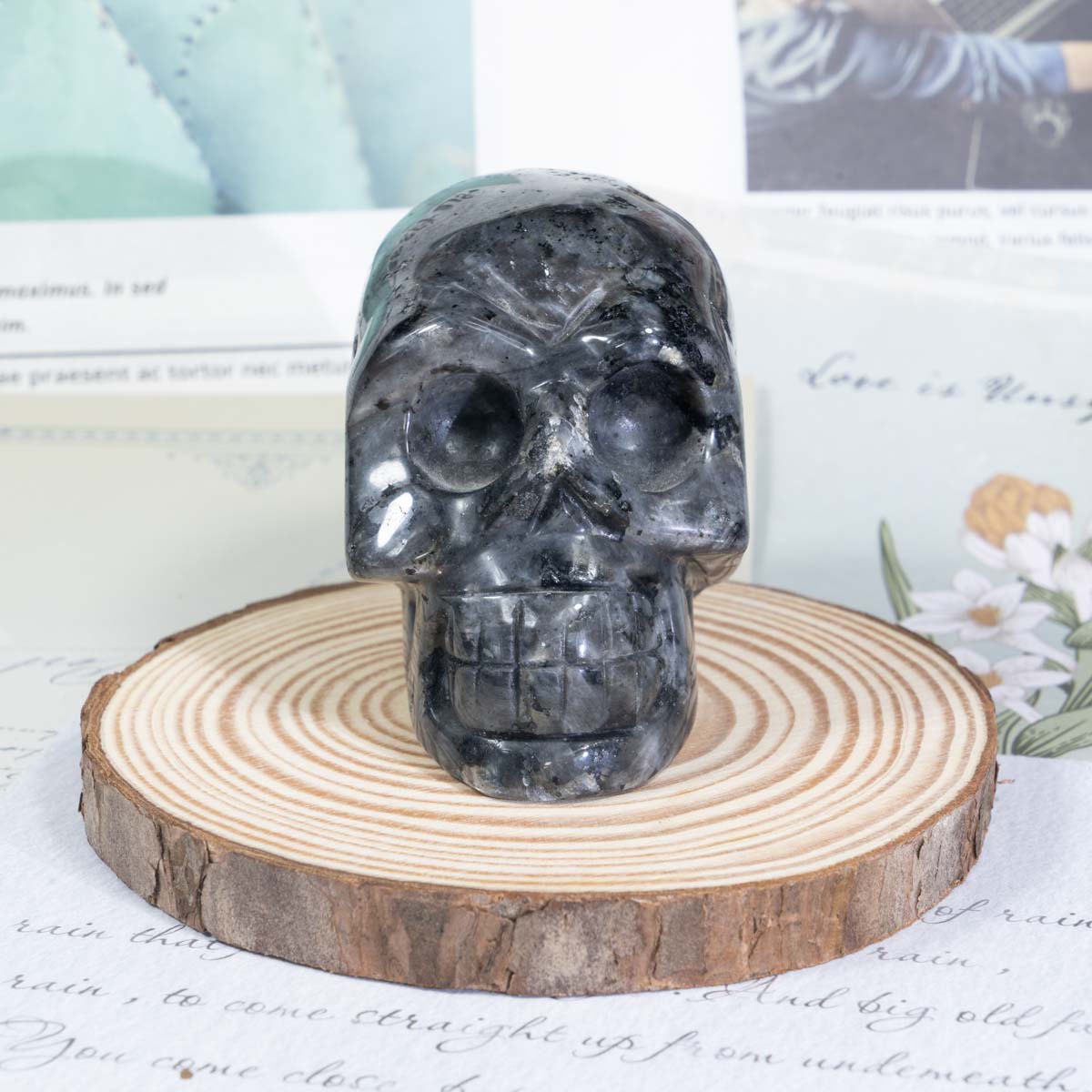 3-Inch Larvikite Skull In Bulk