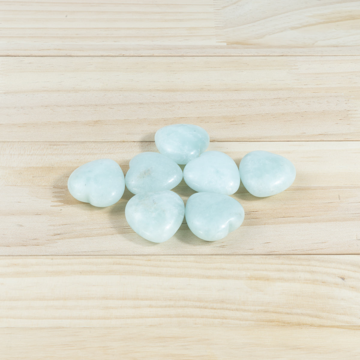 3cm Aquamarine Heart In Bulk
